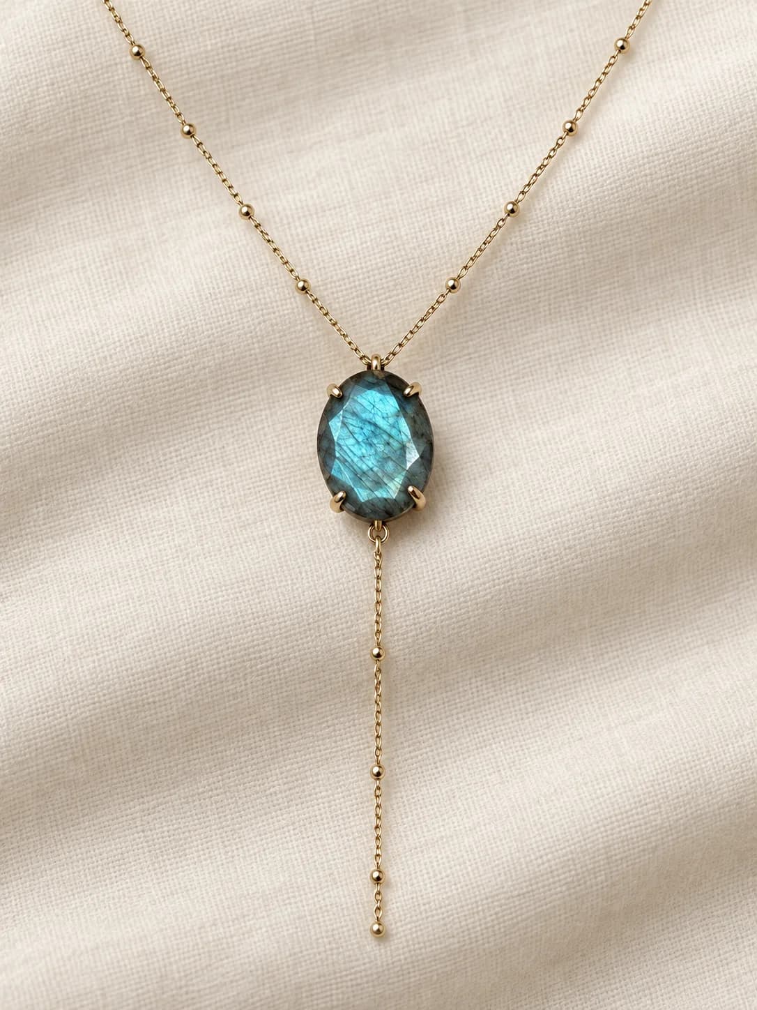 GOLD KALI NECKLACE – LABRADORITE
